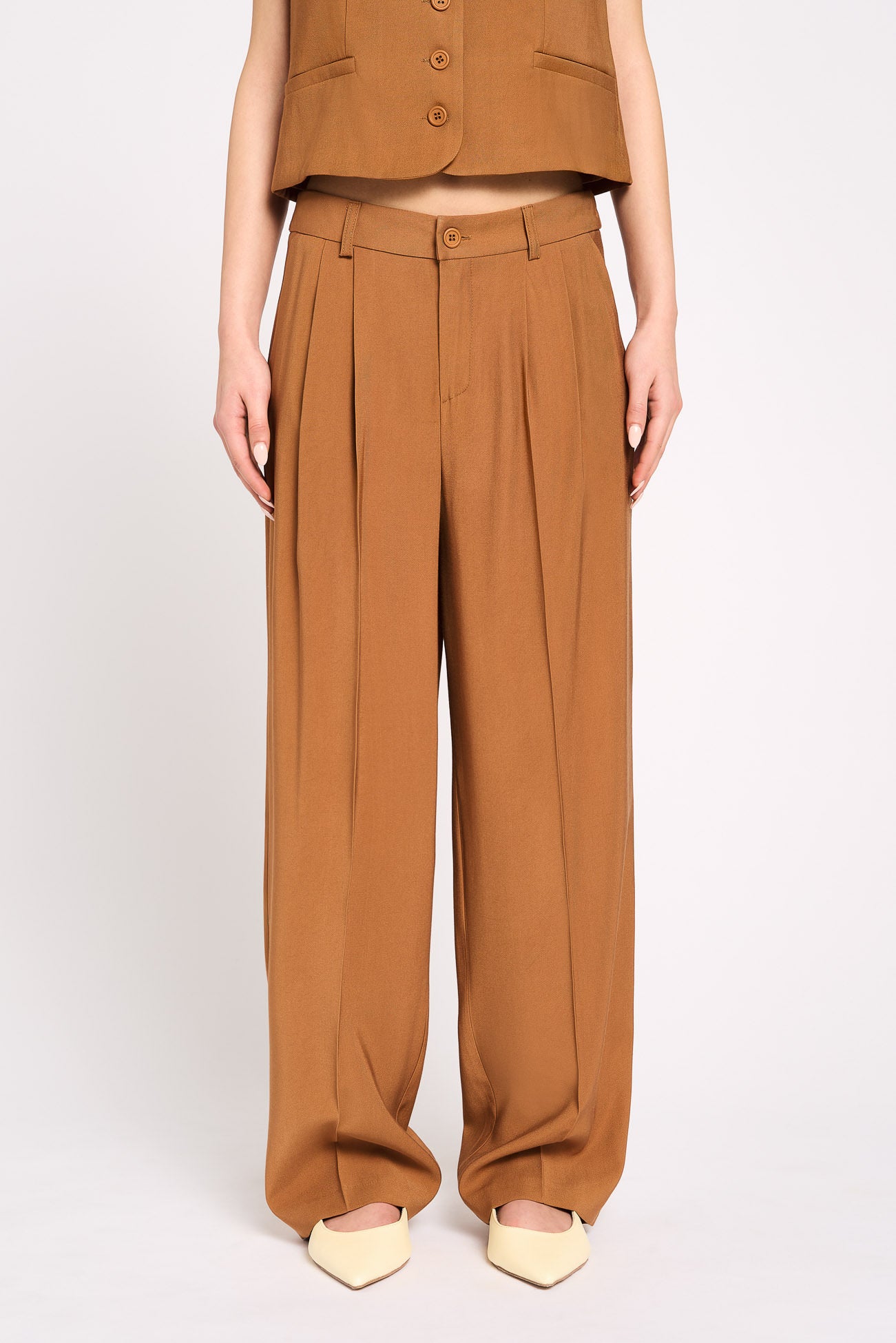 Wide viscose trousers