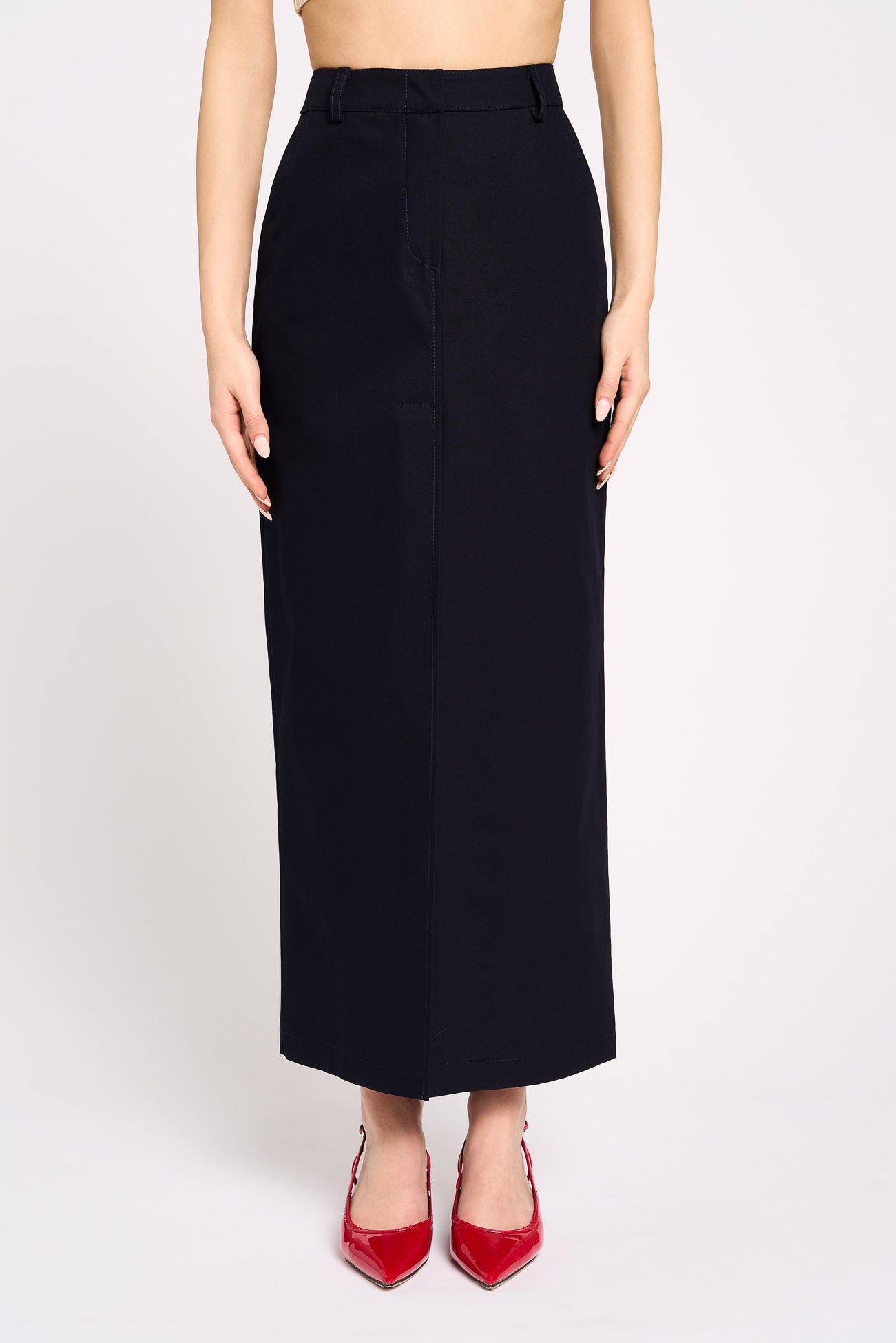 Long skirt in cotton canvas